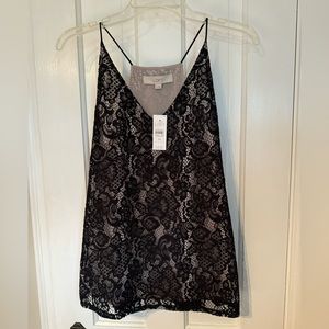 LOFT XS lace tank NWT